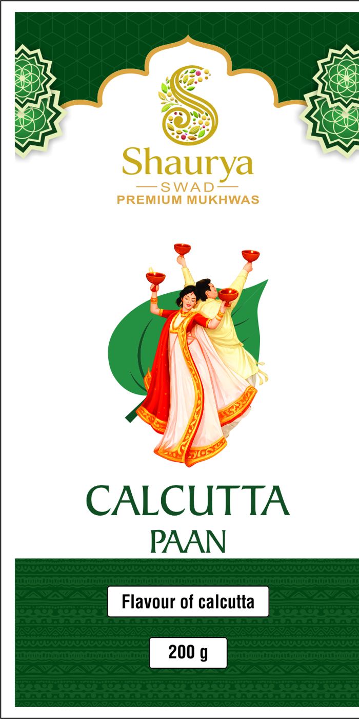Calcutta Paan premium mukhwas label, Flavour of Calcutta