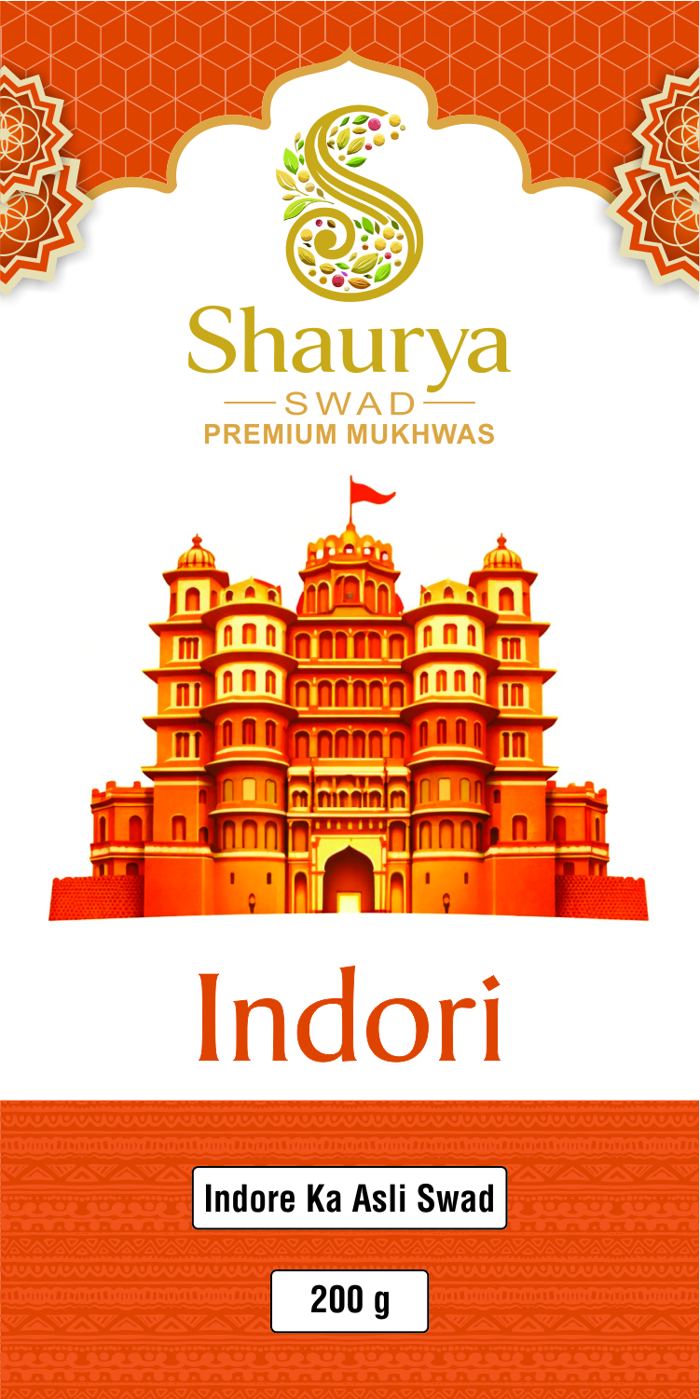 Indori premium mukhwas label, Indore Ka Asli Swad