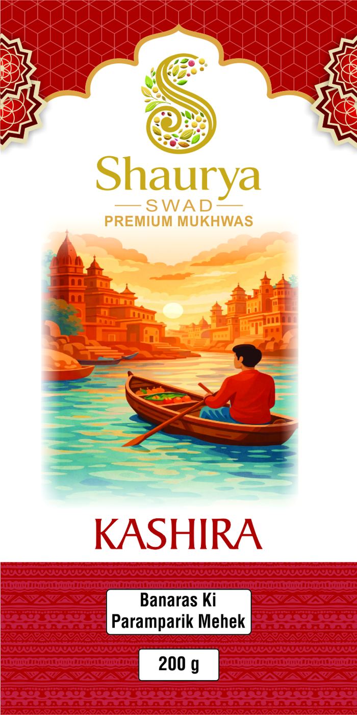Kashira premium mukhwas label, Banaras Ki Paramparik Mehek